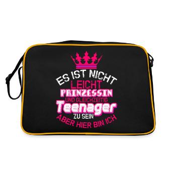 Design princesse et adolescent - Sac Retro - noir/or - Dos