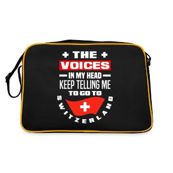 Switzerland Voices Emigration - Retro Bag - black/gold - Back