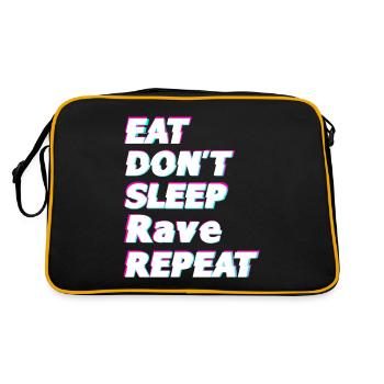 Idée cadeau Raver - Sac Retro - noir/or - Dos