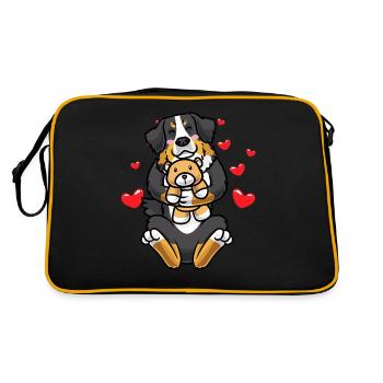 Bouvier bernois Dürrbächler Chien Bernois - Sac Retro - noir/or - Dos