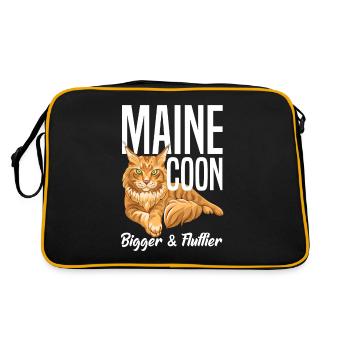 Maine Coon Chat - Sac Retro - noir/or - Dos