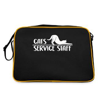 Personnel du service aux chats Mignon Propriétaire de chat Chats - Sac Retro - noir/or - Dos