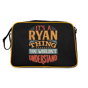 It's A Ryan Thing You Wouldnt Understand - Ryan - Retro Bag - black/gold - Back