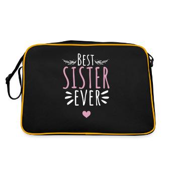 Meilleure sœur - Sac Retro - noir/or - Dos
