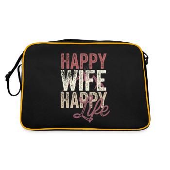 Femme heureuse Vie heureuse - Sac Retro - noir/or - Dos