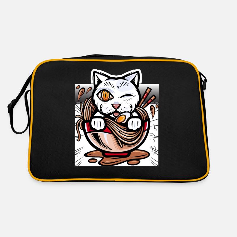 Anime Ramen Katze Nudeln Nette japanische Animation Retro Tasche