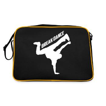 Breakdance BBoy BGirl Streetdance Breakdance - Retro Tasche - Schwarz/Gold - Hinten