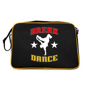 Breakdance BBoy BGirl Streetdance Breakdance - Retro Tasche - Schwarz/Gold - Hinten