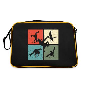 Breakdance BBoy BGirl Streetdance Breakdance - Retro Tasche - Schwarz/Gold - Hinten