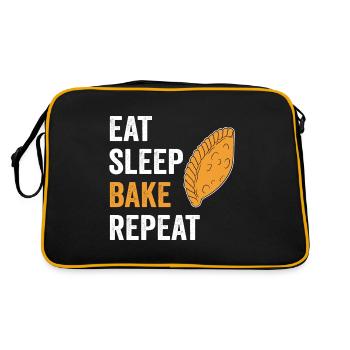 Eat Sleep Bake Empanadas - Retro Bag - black/gold - Back