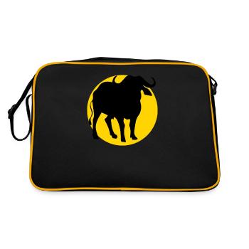 buffalo and moon - Retro Tasche - Schwarz/Gold - Hinten