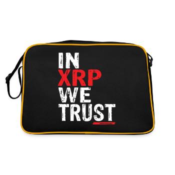 In Xrp We Trust - Retro Tasche - Schwarz/Gold - Hinten
