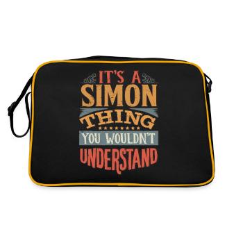 C’est une chose simon que vous ne comprendriez pas - Simon - Sac Retro - noir/or - Dos