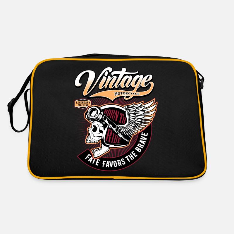 Biker Skull Vintage Motorcycles Retro Tasche