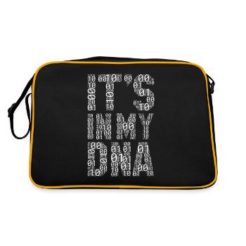 Funny saying motivational It's In My DNA - Retro Tasche - Schwarz/Gold - Hinten