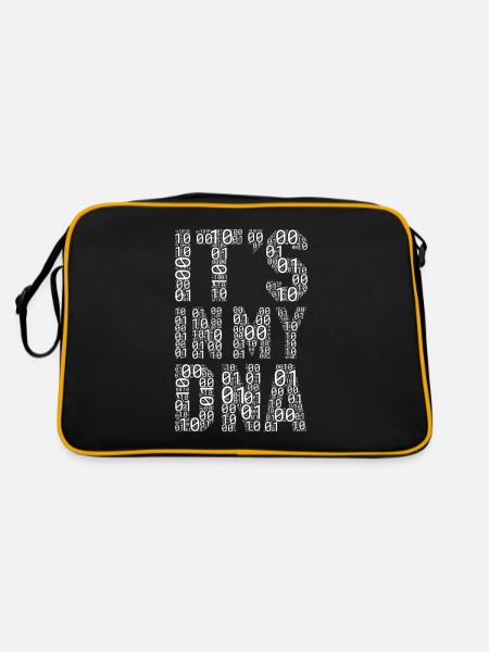 Funny saying motivational It's In My DNA - Retro Tasche - Schwarz/Gold - Hinten