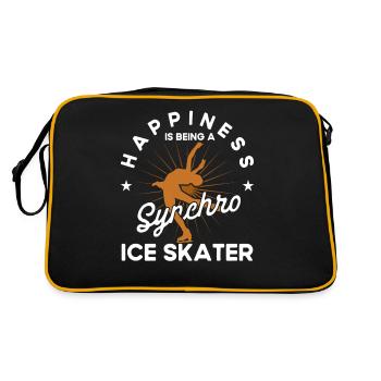 Synchro Group Figure Skater Skating - Retro Bag - black/gold - Back