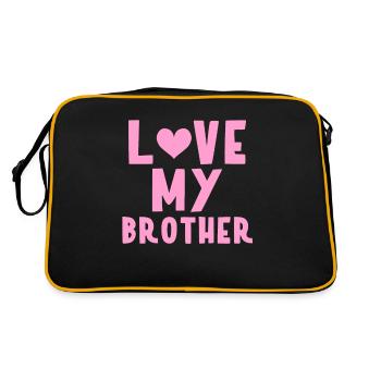 J’aime mon frère - Sac Retro - noir/or - Dos