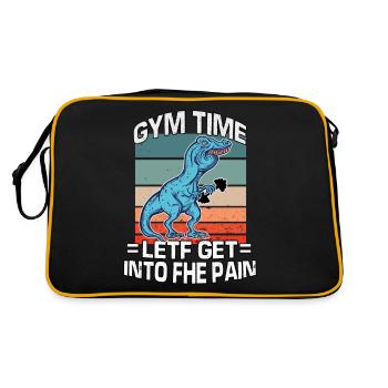 T-Rex Speech Defect Athlete Fitness Bodybuilding - Retro Bag - black/gold - Back