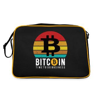 Bitcoin a le temps de faire des affaires - Sac Retro - noir/or - Dos