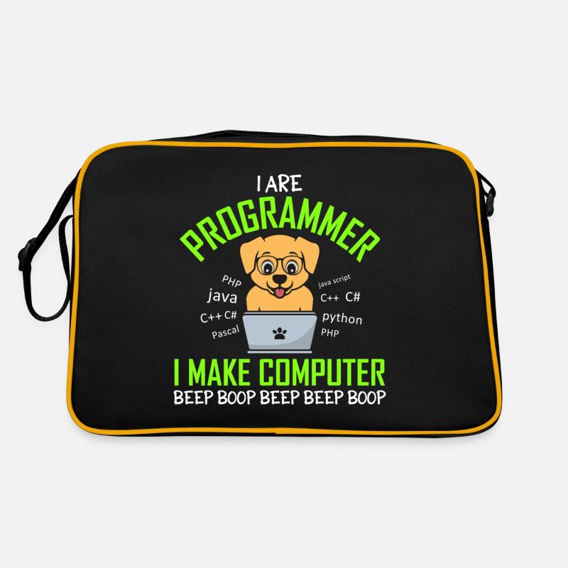 I Are Programmer I Make Computer Beep Boop Dog Retro Bag