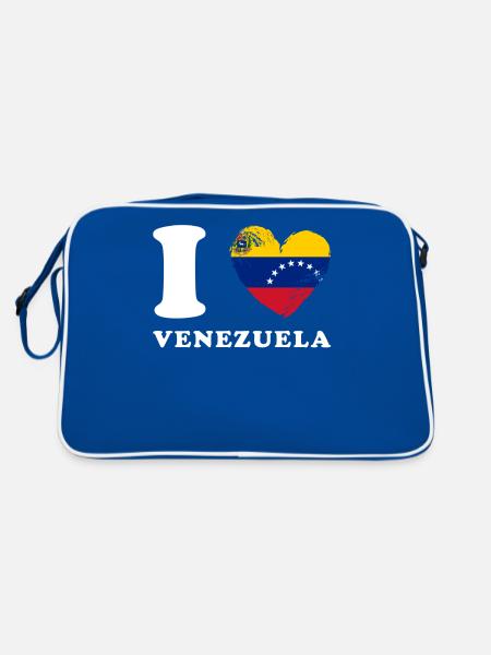 I love Venezuela - Retro Bag - blue/white - Back