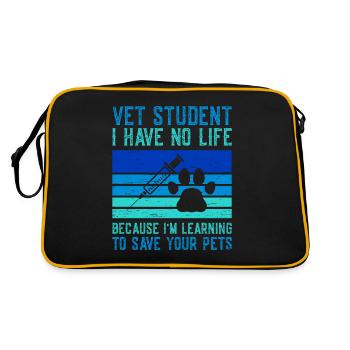 Étudiant vétérinaire Je n’ai pas de vie pour un vétérinaire Vétérinaire - Sac Retro - noir/or - Dos