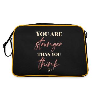 You are stronger than you think - Retro Bag - black/gold - Back