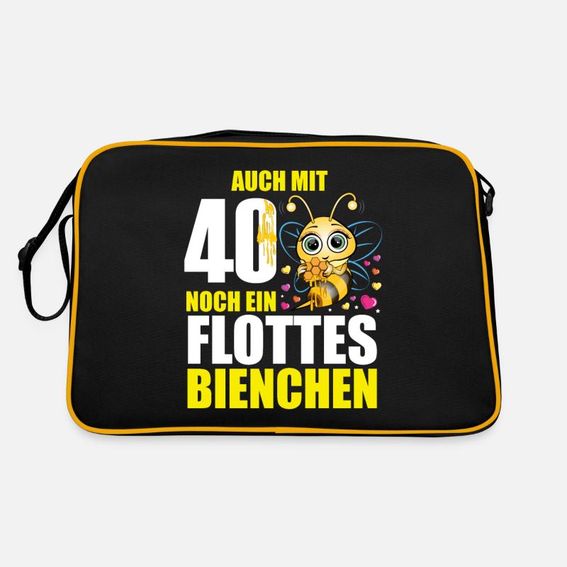40 Geburtstag Frauen Geschenk lustig Biene Imker Retro Tasche