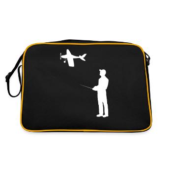 RC Airplane Model Flying Retro Vintage Gift - Retro Bag - black/gold - Back