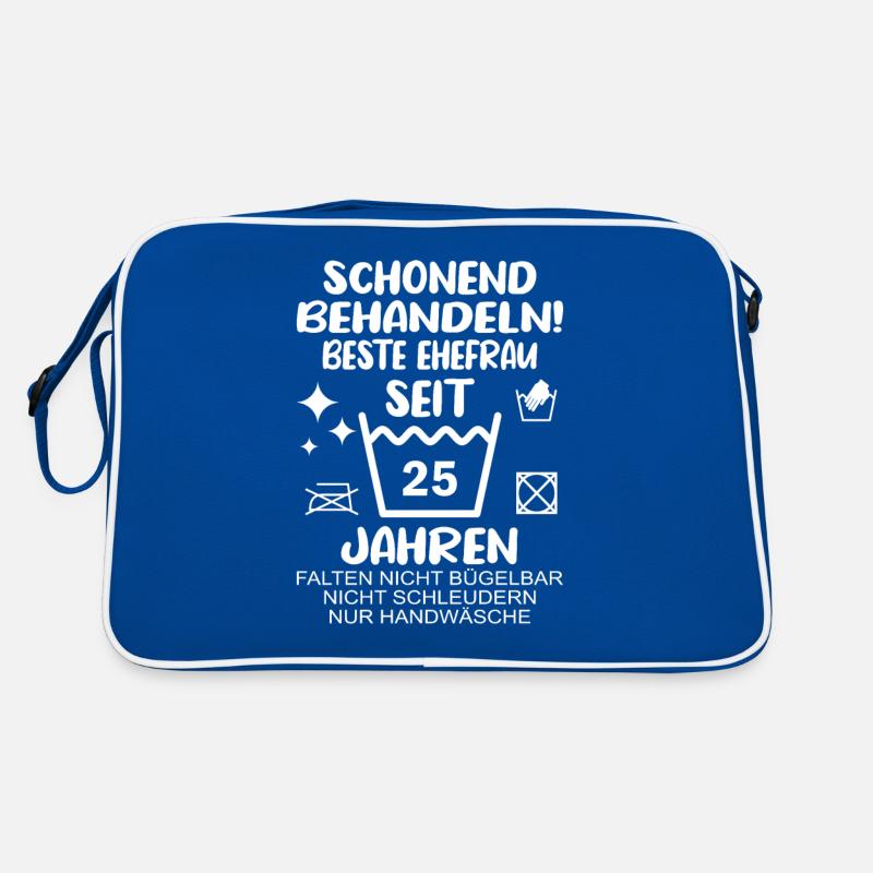 Silberne Hochzeit Ehefrau 25 Hochzeitstag Retro Tasche