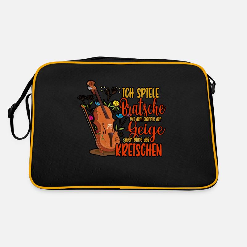 Violine Ich spiele Bratsche mit dem Charme der Retro Tasche