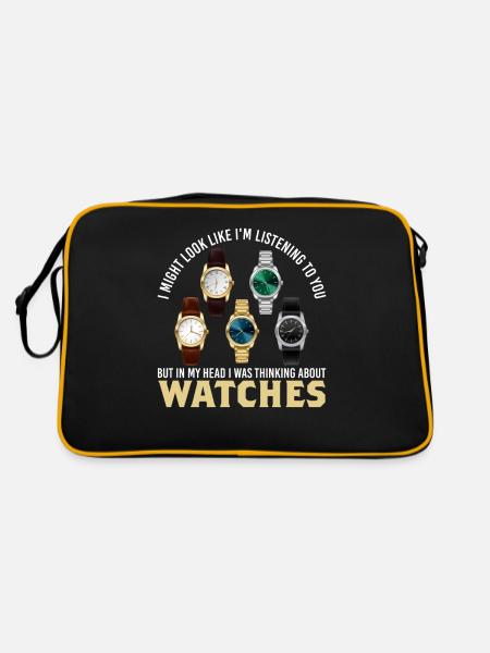 Watches Collector Luxuxry Watch Collection Gifts - Retro Bag - black/gold - Back