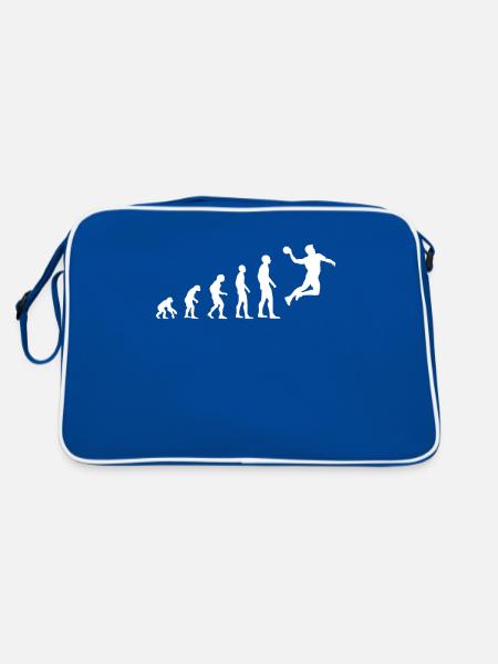 Handball Sport Handball Player Evolution Cadeau - Sac Retro - bleu/blanc - Dos