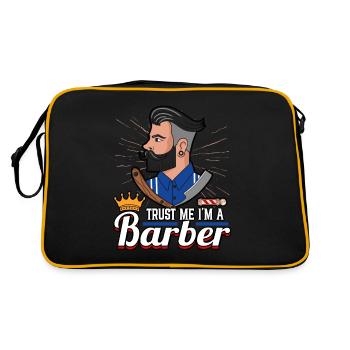 Coiffeur Faites-moi confiance, je suis un coiffeur - Sac Retro - noir/or - Dos