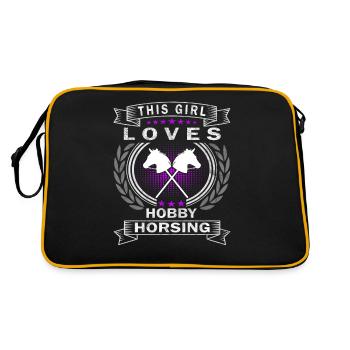 Cette fille adore Hobby Horsing - Hobby Horse - Sac Retro - noir/or - Dos