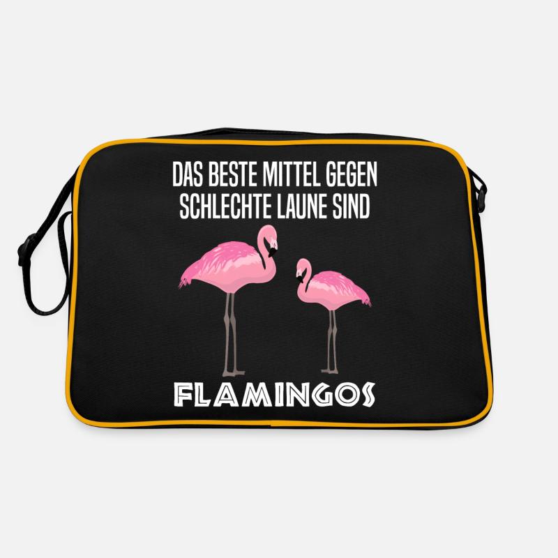 Flamingo Vogel Lustiger Spruch Zoo Tier Geschenk Retro Tasche