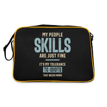 Mes compétences relationnelles sont un sarcasme drôle - Sac Retro - noir/or - Dos