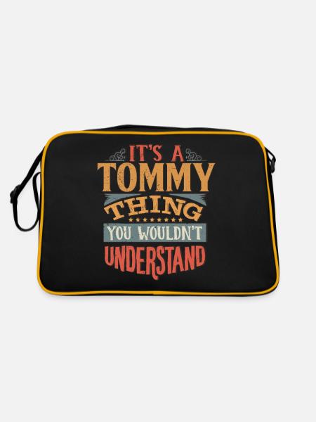 Es ist eine Tommy-Sache, die du nicht verstehen würdest - Tommy - Retro Tasche - Schwarz/Gold - Hinten