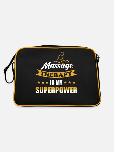 Masseur - Sac Retro - noir/or - Dos