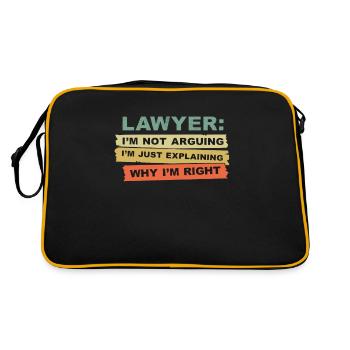 Lawyer I'm Not Arguing - Retro Bag - black/gold - Back
