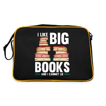 Drôle J'aime les gros livres et je ne peux pas mentir en lisant - Sac Retro - noir/or - Dos