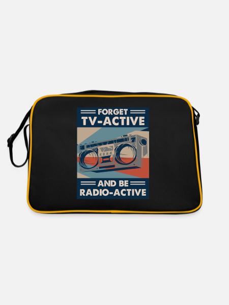 Radio Broadcasting Rundfunk - Retro Bag - black/gold - Back