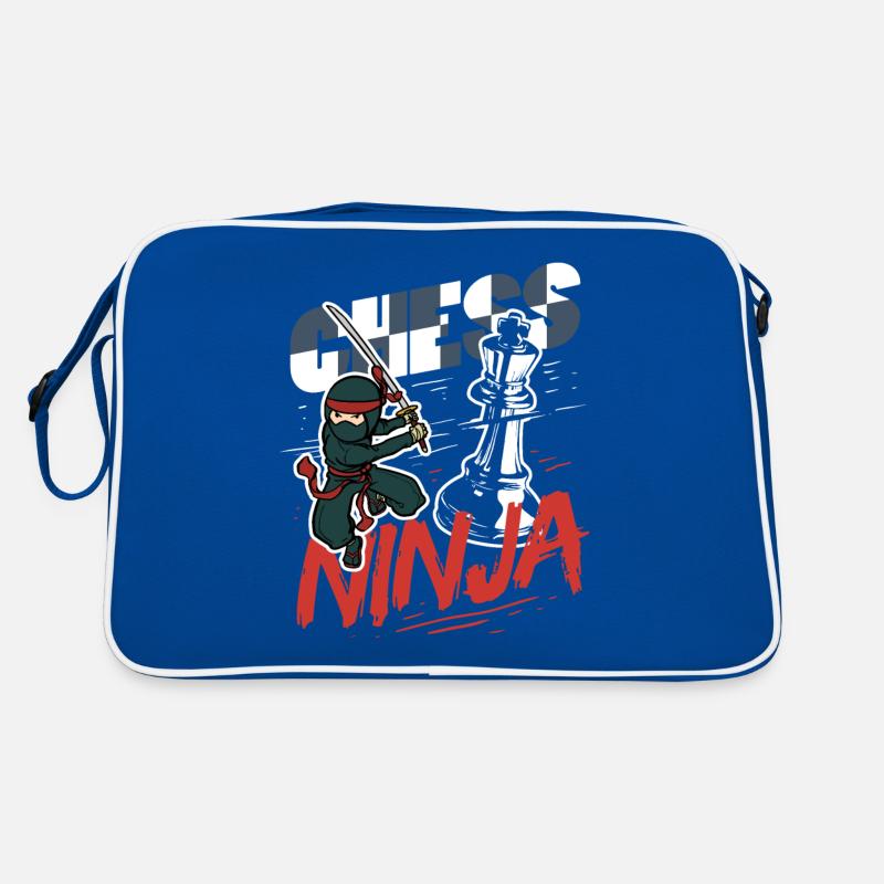 Drôle de joueur d’échecs Pièce d’échecs Chess Ninja Sac Retro