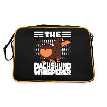 Teckel Butt Le teckel Chuchoteur - Sac Retro - noir/or - Dos