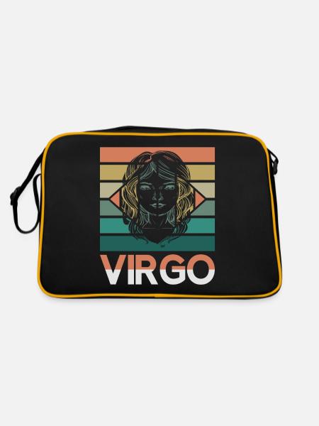 Signe du zodiaque Vierge Astorolgie Horoscope Signe - Sac Retro - noir/or - Dos