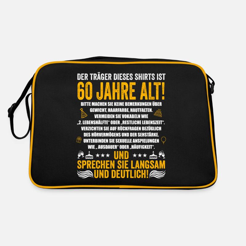60. Geburtstag lustige Geschenke Männer 60 Jahre Retro Tasche