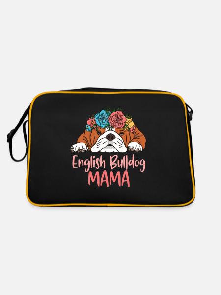 BULLDOG ANGLAIS MAMA - Sac Retro - noir/or - Dos