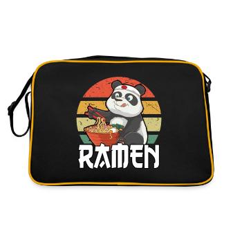 Kawaii Ramen Anime Panda Japon Otaku Animes - Sac Retro - noir/or - Dos