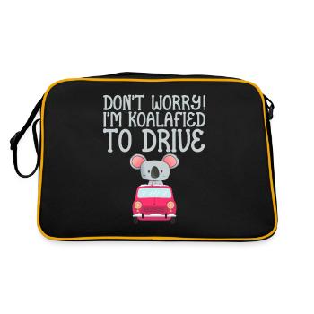 Don't Worry! I'm Koalafied To Drive 4 - Retro Bag - black/gold - Back